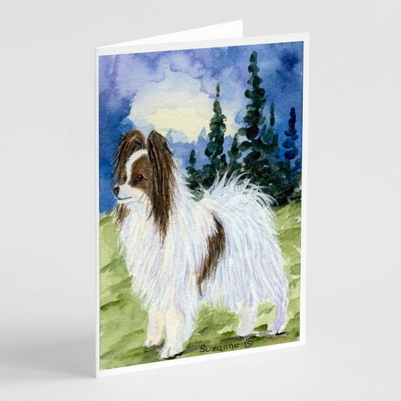 Papillon Greeting Cards and Envelopes Pack of 8