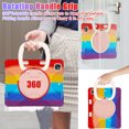 thumbnail image 7 of For iPad Pro 12.9 inch 2022/2021/2020/2018 Case, 360 Rotatable Handle Stand, Shoulder Strap, Drop-Proof Design, Colourful Red, 7 of 7