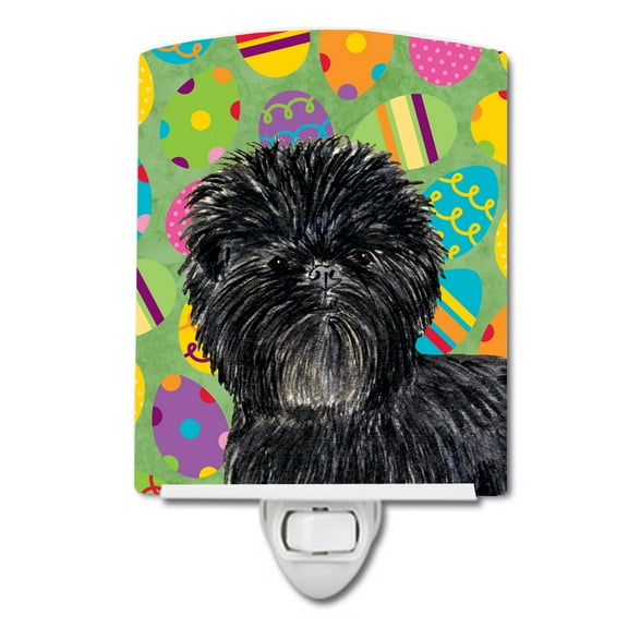 Caroline's Treasures SS4856CNL Affenpinscher Easter Eggtravaganza Ceramic Night Light, 6x4x3", multicolor