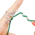 thumbnail image 1 of Cercle de Tension Crocheté à la Main Métal Guide de Fil Doigts Réglables Gauches & Droites Zig, 1 of 8