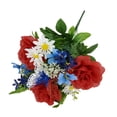 thumbnail image 5 of Mainstays 19 inches Indoor Artificial Rose Daisy Bouquet, Red, White and Blue Color., 5 of 8