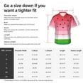 thumbnail image 3 of KLL Men's Hawaiian Shirt Short Sleeve Button Down Beach Shirts-Watermelon, 3 of 5