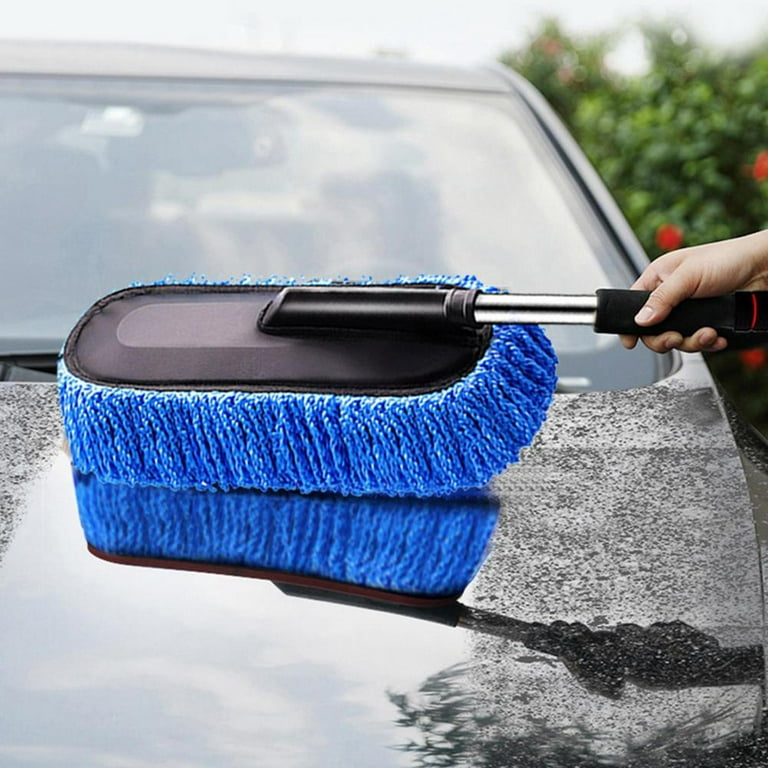 Retractable Microfiber Car Wax Brush Multifunction Car Duster Removing  Cheaner For Furniture Cleaning Tool Microfiber Car Washer - AliExpress