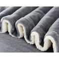 thumbnail image 3 of Grey Sherpa Twin Blanket 60X80 100% Polyester, 3 of 5