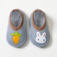 thumbnail image 2 of ZHUASHUM Shoes For Baby Boys Girls Breathable Floor Socks Easter Day Rabbit Carrot Prints Non- Animal Barefoot Toddler Socks Shoes Grey.Size 2.5-3 Years, 2 of 3