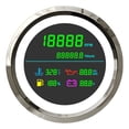 thumbnail image 1 of 6 In 1 85mm LCD Multi-Function Tachometer Fuel Gau Water Temperature Oil Pressure Voltmeter Hour Meter For Boat Car ,Universal Compatibility, 1 of 7