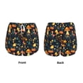 thumbnail image 3 of Balery Colorful Plants Mushroom Pattern Women's Running Shorts with Liner 2 Pockets Elastic Workout Athletic Gym Yoga Shorts-Large, 3 of 7