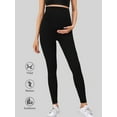 thumbnail image 2 of Beaisland Women's Maternity Leggings over The Belly Pregnancy Yoga Pants Workout Activewear Leggings 2-Pack, 2 of 8