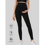 Beaisland Womens Maternity Leggings over The Belly Pregnancy Yoga Pants Workout Activewear Leggings 2-Pack