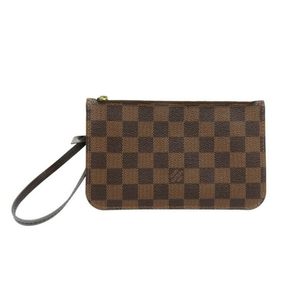 Pre-Owned Louis Vuitton Damier Neverfull Pouch PM Canvas Brown 1508LOUIS VUITTON (Good)