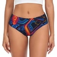 thumbnail image 1 of Fotbe Neon City Map Calzones Estampados para Mujer – Ropa Interior de Algodón, Cómoda, Suave y Elástica-3X-Large, 1 of 6