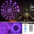 thumbnail image 1 of Cadena de luces LED de telaraña para Halloween, accesorios de decoración de Halloween, lámparas de ambiente para fiesta, decoración del hogar, 80 luces moradas, 1 of 4