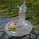 thumbnail image 1 of Clear Glitter Flamingo Unicorn Swimming Ring, 1 of 2