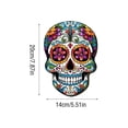 thumbnail image 3 of Sugar Skull Decor Wooden Wall Art 8 Inch Hanging Wall Decor Colorful Floral Design for Halloween Day of The Dead Dia de Los Muertos Indoor and Outdoor Home Display, 1 Pack, 3 of 6