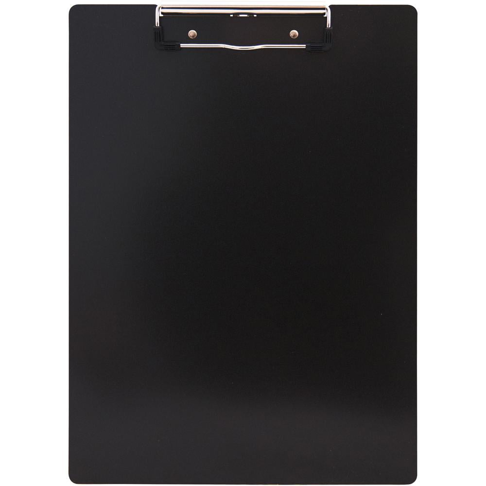 Eagle A4 Size Black Plastic Clipboards, Sturdy Spring Clip, Built-in Hanging Holes