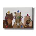 thumbnail image 1 of Epic Graffiti 'Horse Trio with Flower Glasses' by Fab Funky, Canvas Wall Art 26"x18", 1 of 3