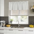thumbnail image 4 of Sage Green Striped Curtain Valances for Windows, Kitchen Valance Window Treatments Panel 2 Pack, Sage Green White Stripes Farmhouse Rod Pocket Short Curtains for Bathroom Bedroom 54 x 18 Inch, 4 of 8
