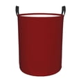 thumbnail image 2 of Uemuo Maroon Pattern Circular Laundry Hamper Basket with handles,Collapsible laundry basket,Large capacity laundry hamper,Laundry Organizer-Medium, 2 of 8
