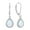 White, variant on Opal Dangle Earrings for Women 925 Sterling Siver Dangle Drop Earrings Solitaire Teardrop Leverback Jewelry with Created Green Opal