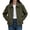 Army Green, variant on kladzum Suede Bomber Jacket Women Zip up Fall Jackets Fashion Casual Solid Color Trun Down Collar Outwear, S-2XL