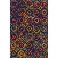 thumbnail image 1 of Unique Loom Calypso Cercles Géométriques Tapis 4' x 6' Rectangle Multi/vert, 1 of 1