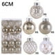 thumbnail image 4 of 30 piezas de adornos navideños de bolas doradas y blancas para decoración de árbol de Navidad para fiesta de Navidad 2025, 4 of 5