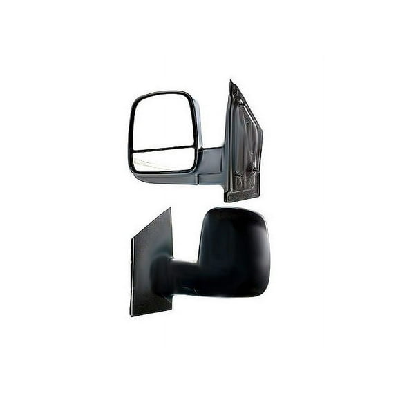 Left Driver Side Manual Mirror - Textured Black - Dual Glass - Compatible with 2008 - 2019 GMC Savana 2500 2009 2010 2011 2012 2013 2014 2015 2016 2017 2018 2020