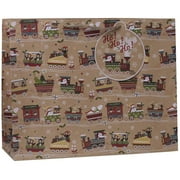 Jillson & Roberts Jumbo Gift Bags, Christmas Train (12 Pcs)
