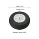 2pcs 70mm Diamètre 24mm Moyeu en Plastique Gris Épais Roue de Voiture de Jouet de Mousse Noire – image 3 sur 3