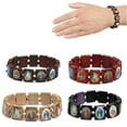 thumbnail image 1 of Sonducket 4 piezas de de madera, brazalete elástico cuadrado, cuerda elástica robusta, apariencia exquisita para el de Pascua, primera Ropa, zapatos y accesorios Miscelánea NO1, 1 of 6