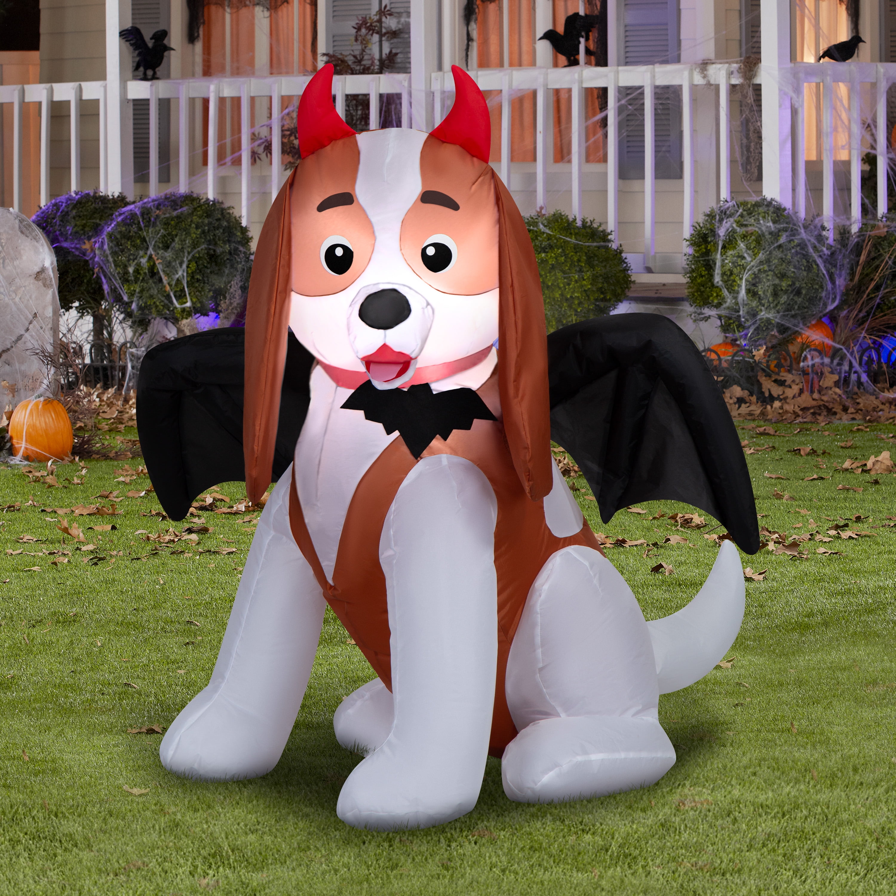 Devil Dog Airblown Yard Inflatable, Multicolor, 3', Halloween by Way To Celebrate