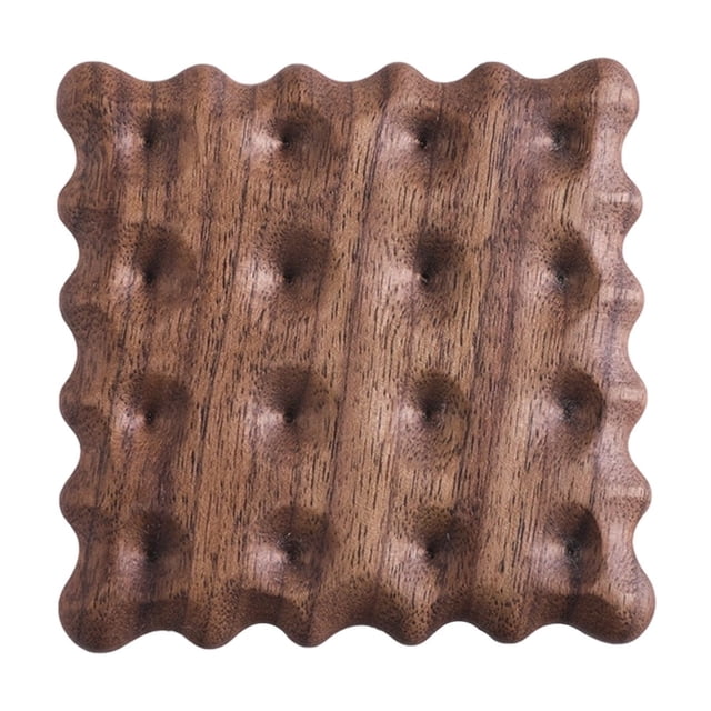 Tauxra Solid Wood Coffee Cup Coaster Set of 1 3.5 Inch Round Heat Resistant Table Protector for Hot Drinks Mugs Aromatherapy Candles Kitchen Dining Room