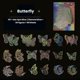 thumbnail image 4 of 100 Pegatinas de Mariposas con Purpurina Holográfica, Calcomanías Decorativas Transparentes Impermeables de Mariposas Vintage, 4 of 5