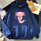 thumbnail image 3 of Nueva sudadera con capucha estampada con patrón de axolotl lindo kawaii para beber té con leche para mujer, sudadera deportiva cómoda e informal para exteriores, 3 of 5