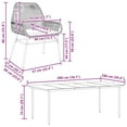 thumbnail image 2 of vidaXL 9 Piece Patio Dining Set with Cushions Gray Poly Rattan Glass, 2 of 10