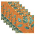 thumbnail image 3 of Iauyy Satin Napkins Set of 1- Leafage- Orange DIY Printing Decoration Cloth Napkin- Easy Care for Home/Party, 3 of 8