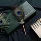 thumbnail image 5 of Vintage Calligraphy Quill Peacock Feather Dip Fountain Pens Writing Ink Nibs Art, 5 of 5