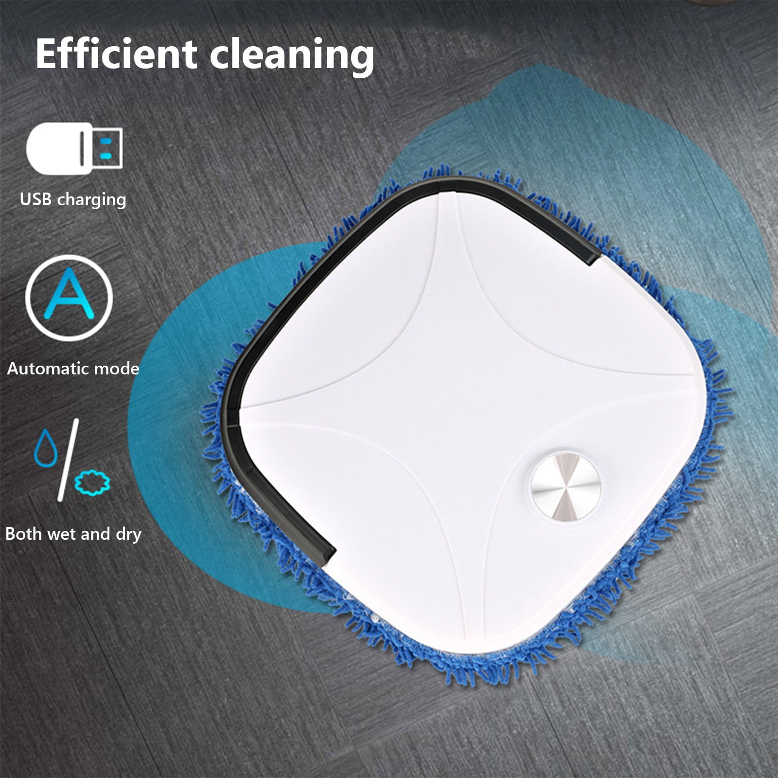 Bdday Vacuum Cleaner Pool Vacuum Cleaner Robot USB Charging Vacuum Cleaner Rotary Mopping Machine Humidifying Spray Intelligent Sweep Robot For Broadleaf Trees