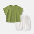 thumbnail image 2 of IFNWSV Ensembles d'Été pour Garçons Enfants T-Shirt à Capuche à Manches Courtes Uni Décontracté et Cool 2-3 Ans, 2 of 5