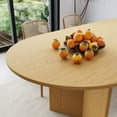 thumbnail image 6 of MAYEERTY 67"x33.5" Mid-Century Oval Dining Table Rustic Wood Kitchen Table for 6 People, Natural Wood, 6 of 10
