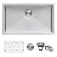thumbnail image 2 of Ruvati 33-inch Undermount 16 Gauge Tight Radius Large Kitchen Sink Stainless Steel Single Bowl - RVH7433, 2 of 4