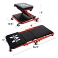 thumbnail image 2 of Maxworks 50873 2 In 1 Mechanic Creeper 36 Inch Z-Creeper Seat 300 Lbs Capacity Low Profile Creeper With 6 Pcs Casters For Garage Shop Auto Repair, 2 of 5