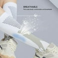 thumbnail image 4 of Sports Compression Socks, 1 Pair White Breathable Muscle Shock Circulation Support Socks Absorption Athletic Compression Socks for Men Women, 4 of 8