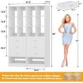 thumbnail image 2 of iSunirm 47.2" Modular Closet System with 6 Drawers and 12 Cube Storage, Freestanding Wood Walk-in Closet Organizers, White, 2 of 7