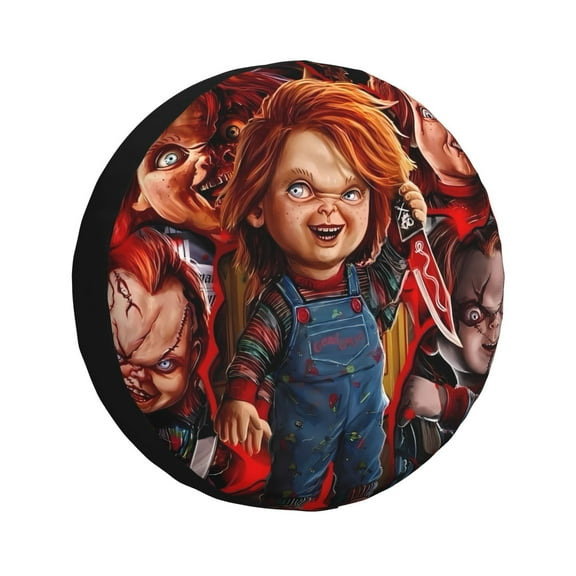 Saiise Chucky Be Print Rv Spare Tire Cover Wheel Tire Cover for Travel Trailers Protectors Weatherproof Dust-Proof for Camper Trailer Truck SUV Rv Universal-14 inch