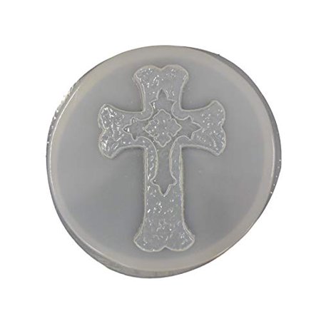 Round Cross Plastic Craft Mold Concrete or Cement for Making Stepping Stones1078