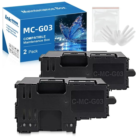 MC-G03 Maintenance Cartridge Replacement for MC G03 Maintenance Ink Box Collection Compatibile for GX3020 GX3040 GX3050 GX3070 GX3080 GX4020 GX4030 GX4040 GX4050 GX4070 GX4080 (2Pack)