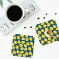 thumbnail image 5 of Bingfone Vintage Lemon Leather Drinks Coasters with Set of 6,Suitable for Home Kitchen,Coffee Cup Coasters Home Gift, 5 of 9