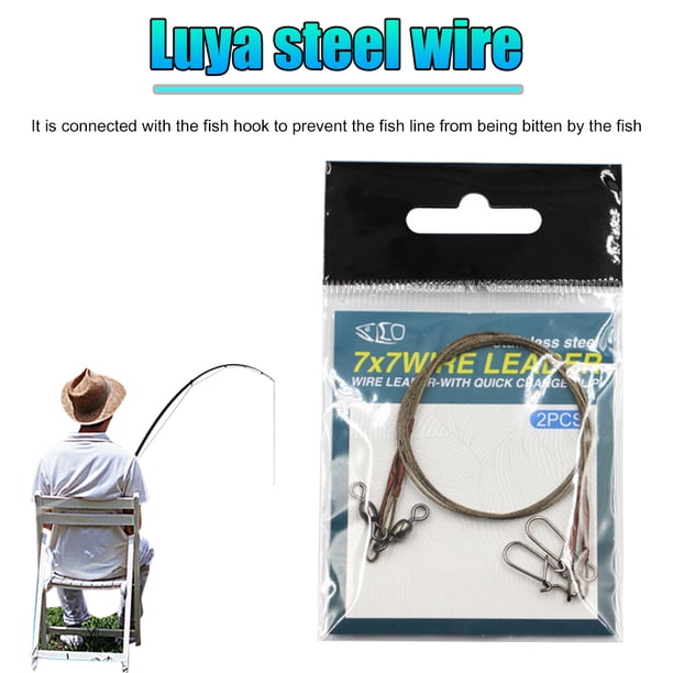 Señuelo de acero 2 uds Ndcxsfigh correa de pesca líder de alambre antimordida SGWL-4030