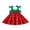 Red, variant on Toddler Baby Girl Summer Smocked Dress Sleeveless Tie-up Heart Watermelon Shell Ruffle A-line Dress Beach Sundress